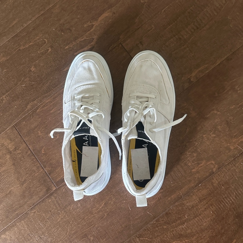 Cole Haan White Canvas Sneakers